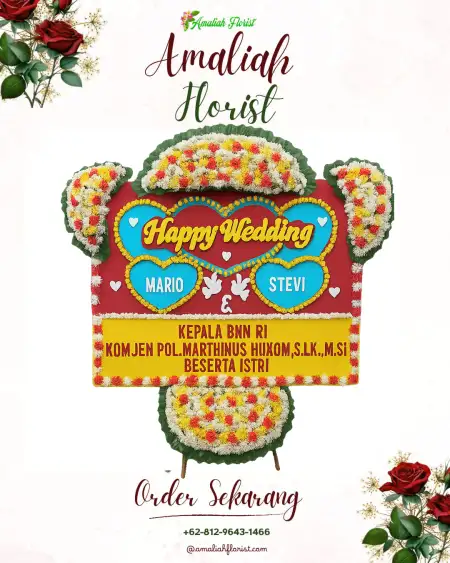Papan Bunga Pernikahan Lutan